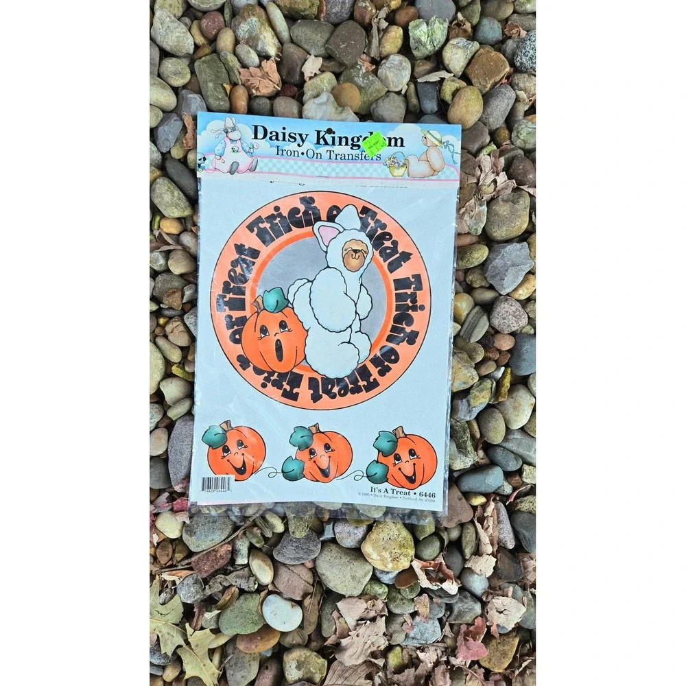 Vintage Daisy Kingdom Trick or‎ Treat Sloth Iron On Transfer Halloween